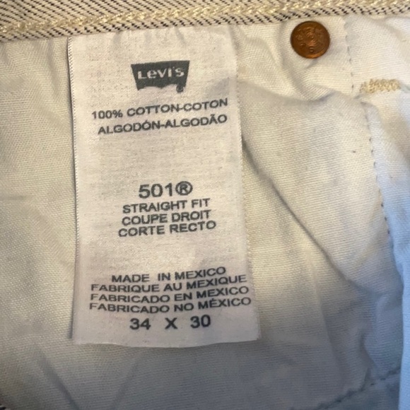 Levi's White Straight Jeans Classic Style - Picture 4 of 5